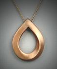 Infinity  pendant -  Bronze hollow square extruded twist.  1” w. x 1 1/4”h